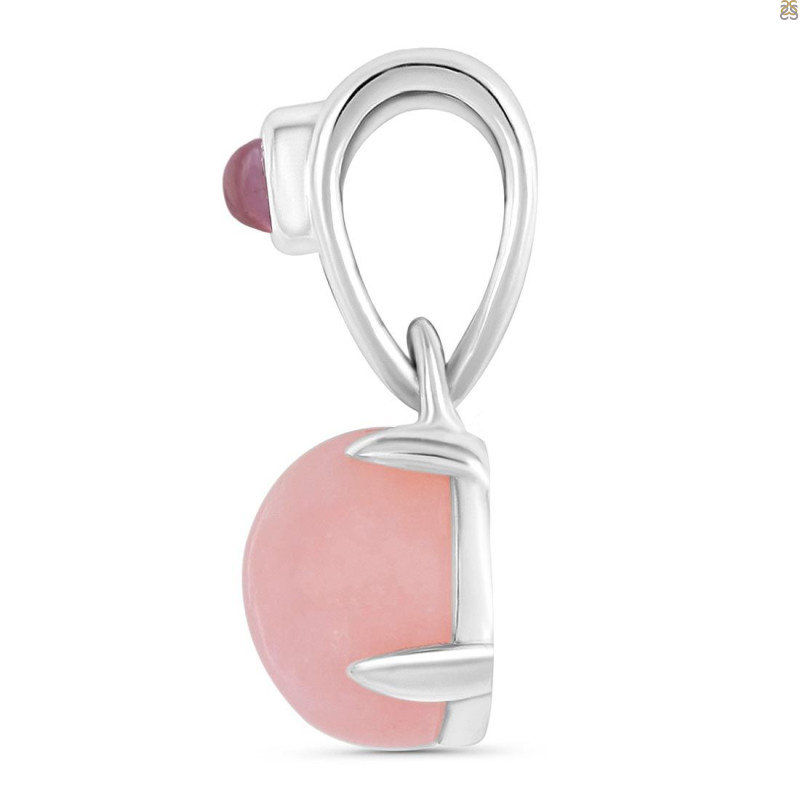 Pink Opal & Tourmaline Pendant PKO-RDP-559-TRM-V-LOOP.