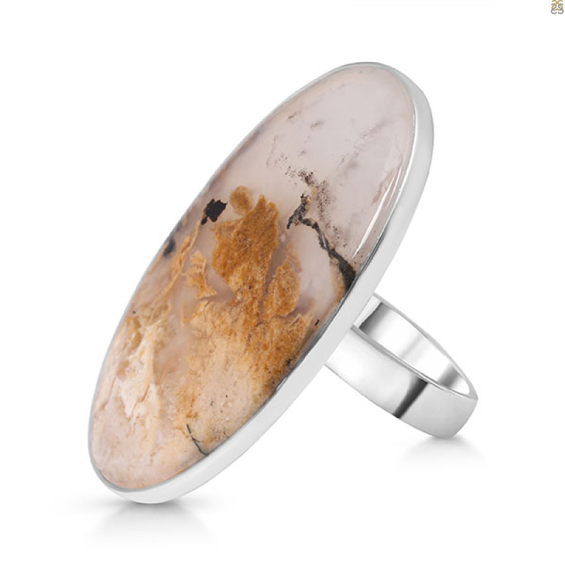 Plume Agate Ring-R-Size-10 PLA-2-16