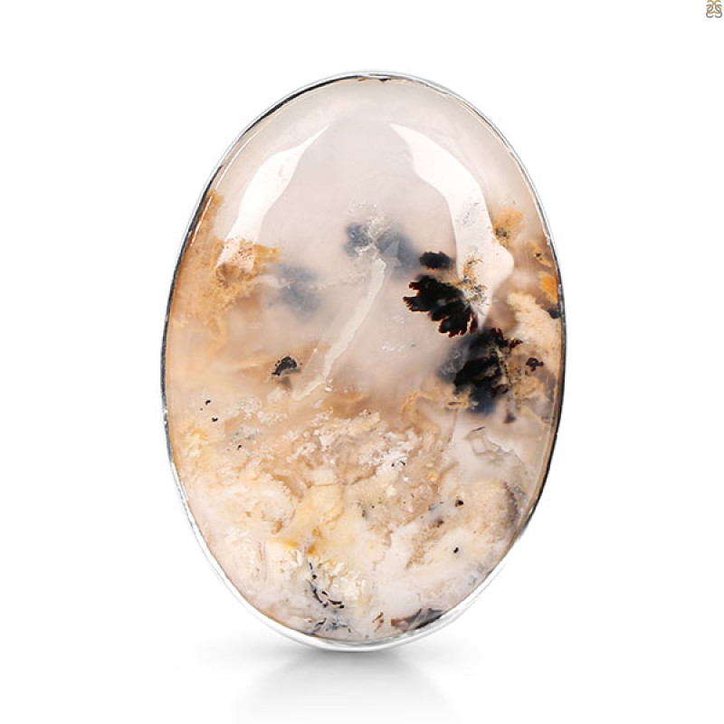 Plume Agate Ring-R-Size-9 PLA-2-22
