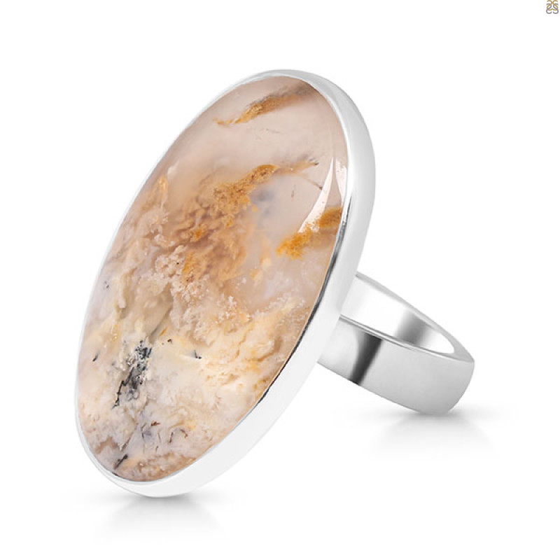 Plume Agate Ring-R-Size-10 PLA-2-33