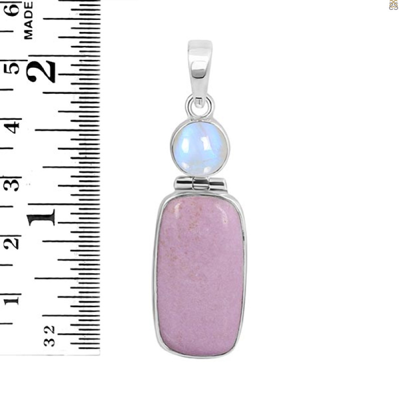 Phosphosiderite/Moonstone Pendant-2SP PPD-1-19