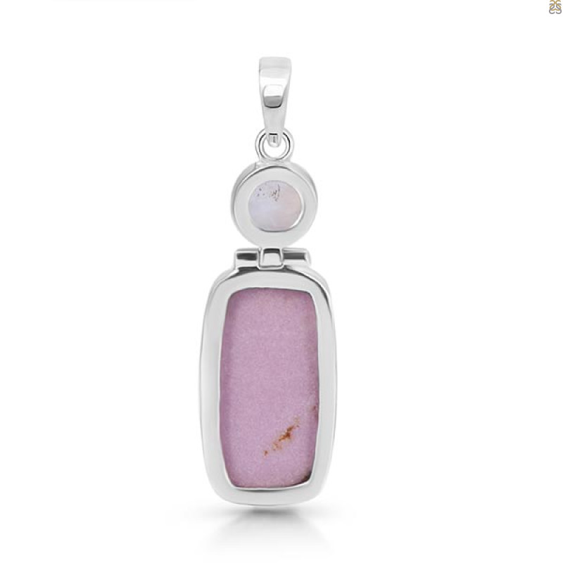 Phosphosiderite/Moonstone Pendant-2SP PPD-1-19
