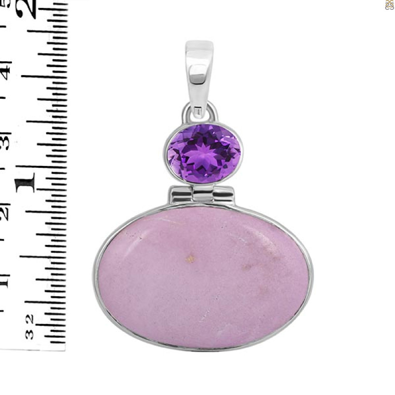 Phosphosiderite/Amethyst Pendant-2SP PPD-1-2