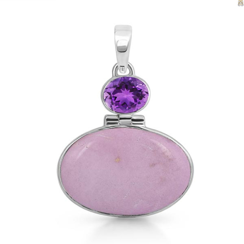 Phosphosiderite/Amethyst Pendant-2SP PPD-1-2