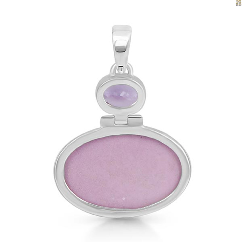 Phosphosiderite/Amethyst Pendant-2SP PPD-1-2