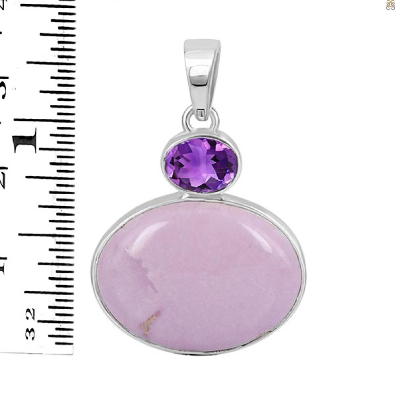 Phosphosiderite/Amethyst Pendant-2SP PPD-1-22