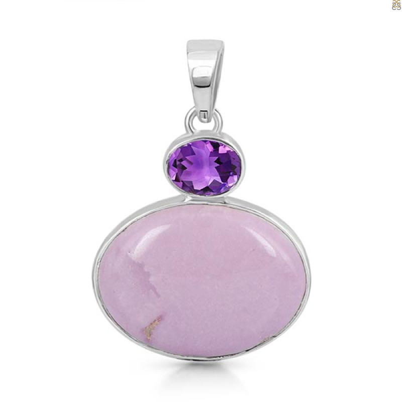 Phosphosiderite/Amethyst Pendant-2SP PPD-1-22