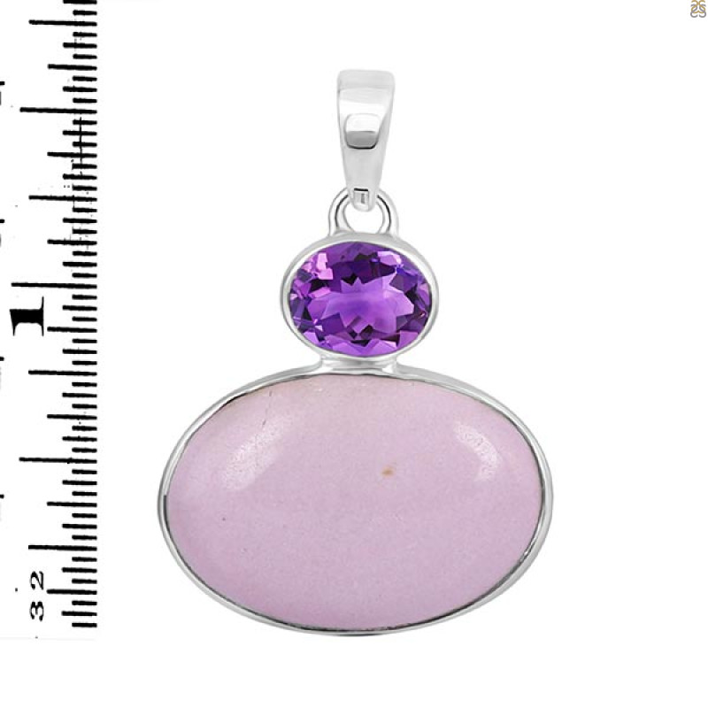 Phosphosiderite/Amethyst Pendant-2SP PPD-1-23
