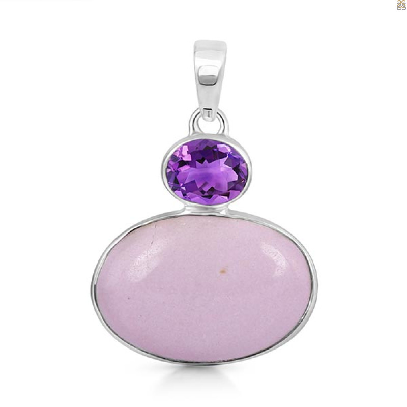 Phosphosiderite/Amethyst Pendant-2SP PPD-1-23