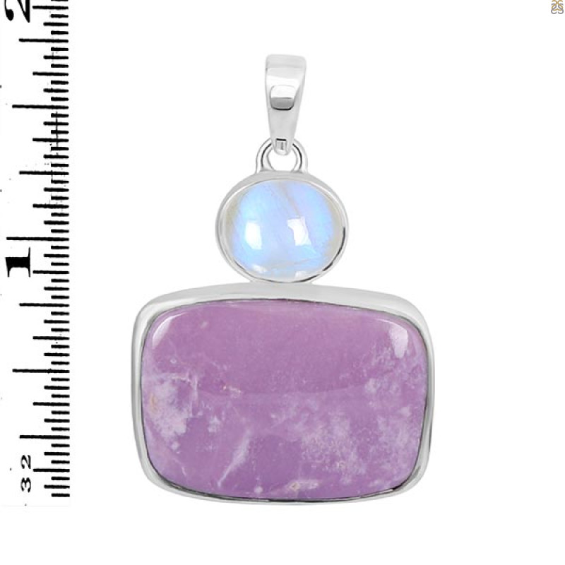 Phosphosiderite/Moonstone Pendant-2SP PPD-1-27