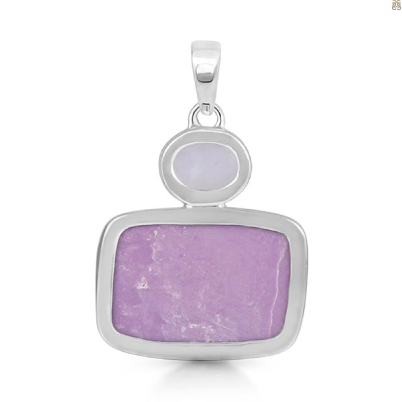Phosphosiderite/Moonstone Pendant-2SP PPD-1-27