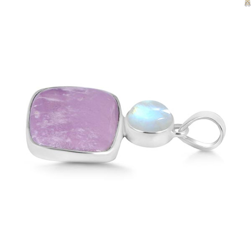 Phosphosiderite/Moonstone Pendant-2SP PPD-1-27