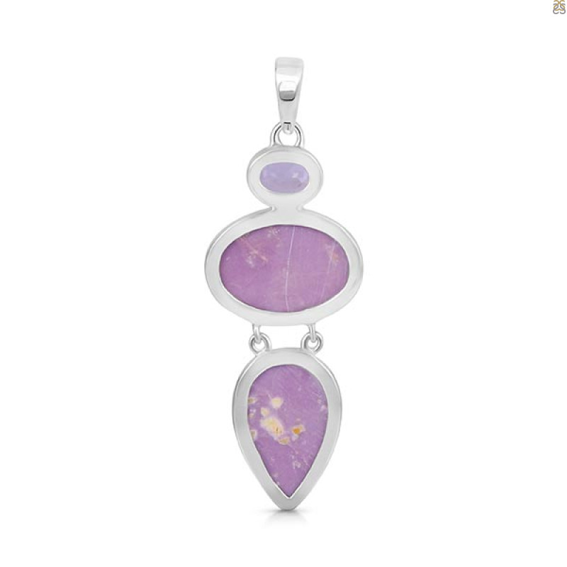 Phosphosiderite/Amethyst Pendant-2SP PPD-1-28