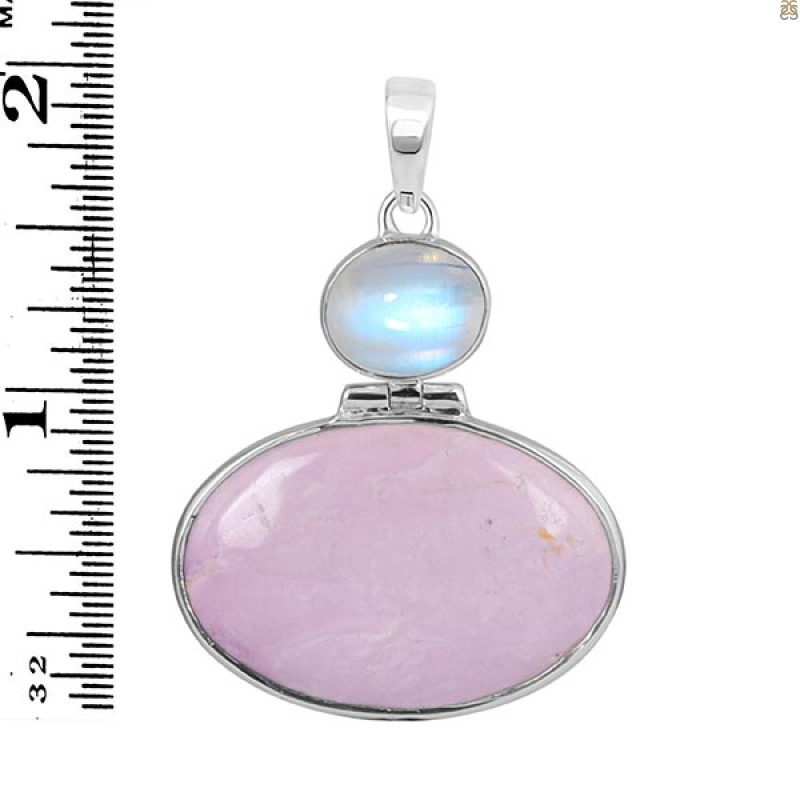 Phosphosiderite/Moonstone Pendant-2SP PPD-1-29