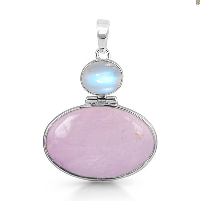 Phosphosiderite/Moonstone Pendant-2SP PPD-1-29
