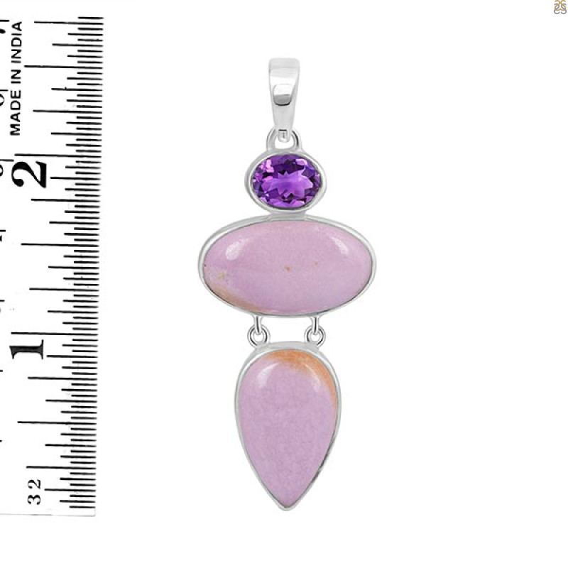 Phosphosiderite/Amethyst Pendant-2SP PPD-1-31