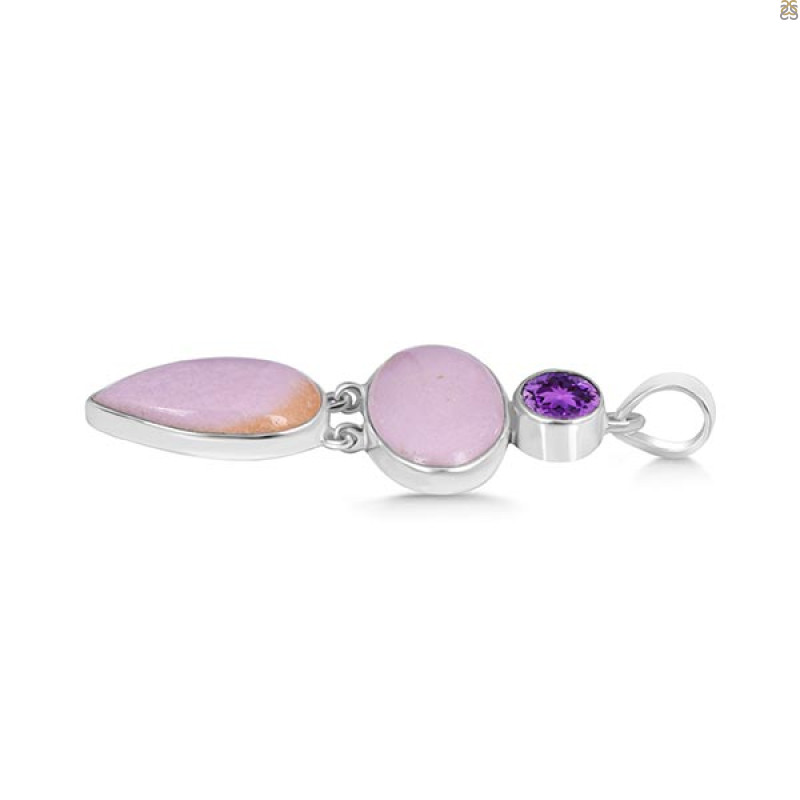 Phosphosiderite/Amethyst Pendant-2SP PPD-1-31