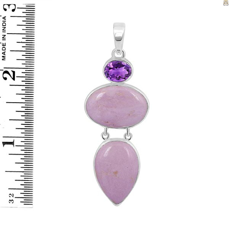 Phosphosiderite/Amethyst Pendant-2SP PPD-1-33