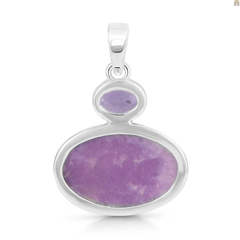 Phosphosiderite/Amethyst Pendant-2SP PPD-1-36