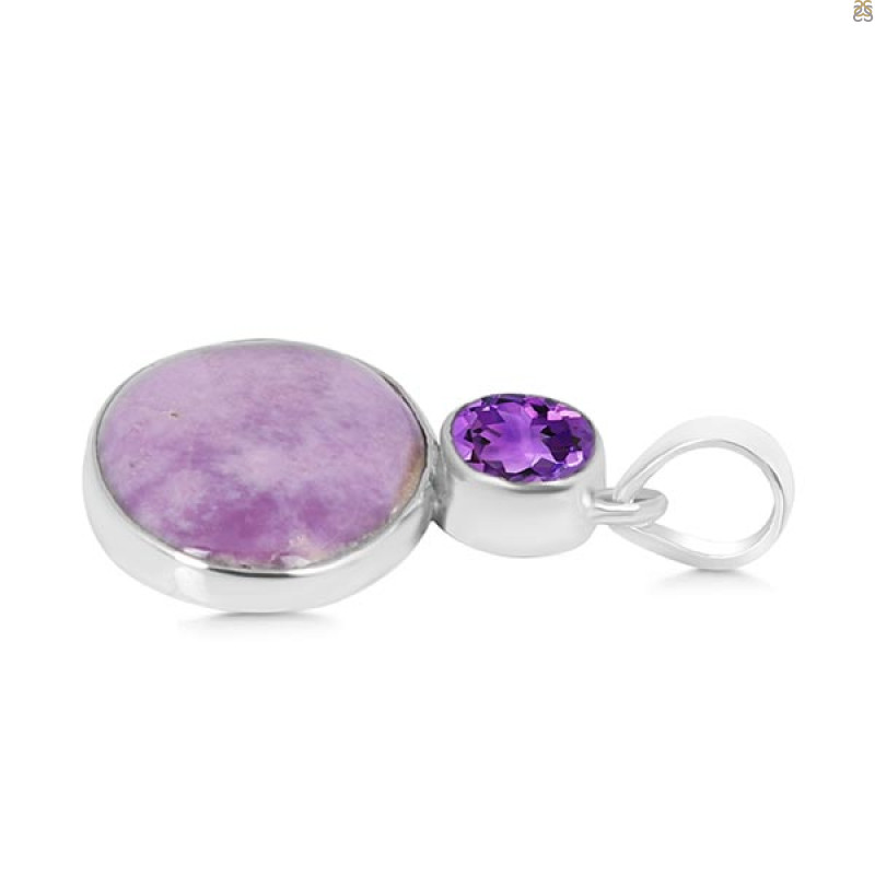 Phosphosiderite/Amethyst Pendant-2SP PPD-1-36