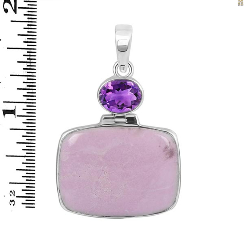 Phosphosiderite/Amethyst Pendant-2SP PPD-1-37