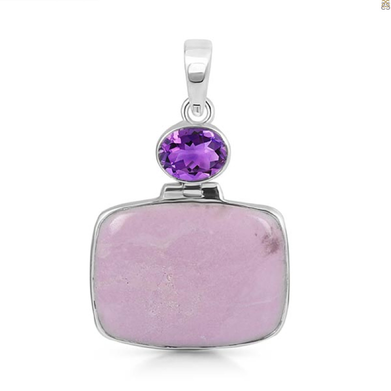 Phosphosiderite/Amethyst Pendant-2SP PPD-1-37