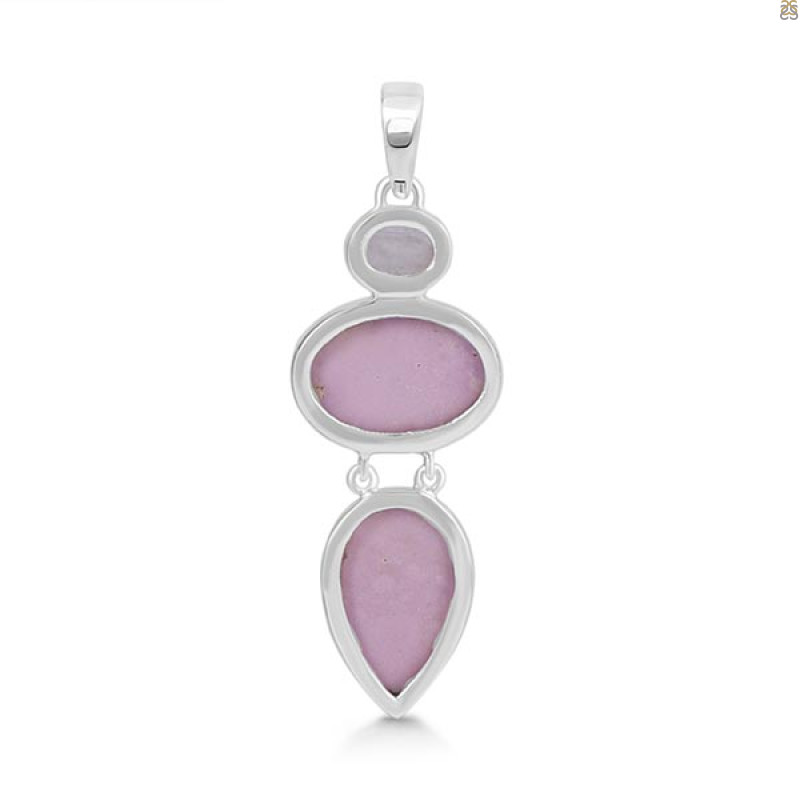 Phosphosiderite/Moonstone Pendant-2SP PPD-1-6