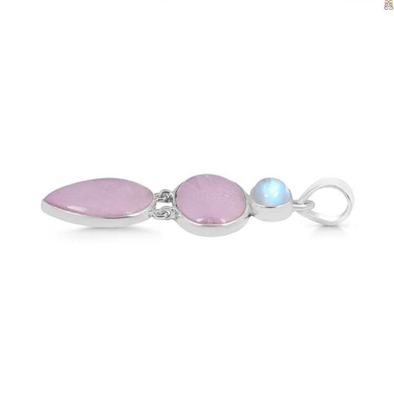 Phosphosiderite/Moonstone Pendant-2SP PPD-1-6