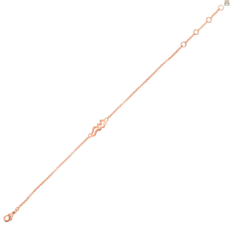 Aquarius Zodiac Plain Silver Jewelry Set PS-RDR-3088/RDE-1496/RDB-180/RDC-18.