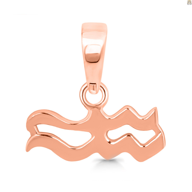 Aquarius Zodiac Plain Silver Jewelry Set PS-RDR-3088/RDE-1496/RDB-180/RDC-18.
