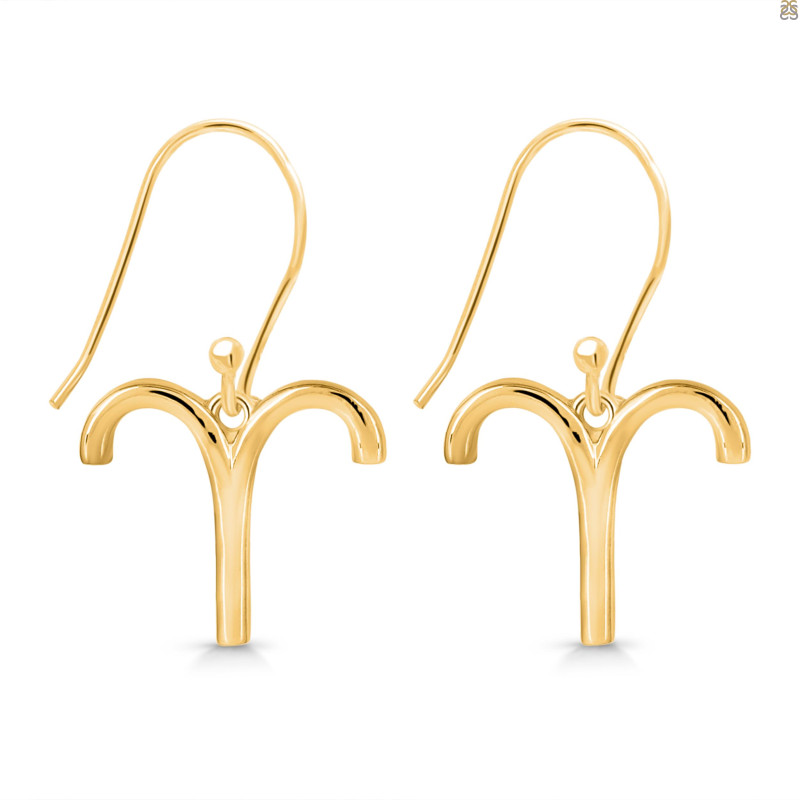Aries Zodiac Plain Silver Jewelry Set PS-RDR-3098/RDE-1497/RDB-182/RDC-20.
