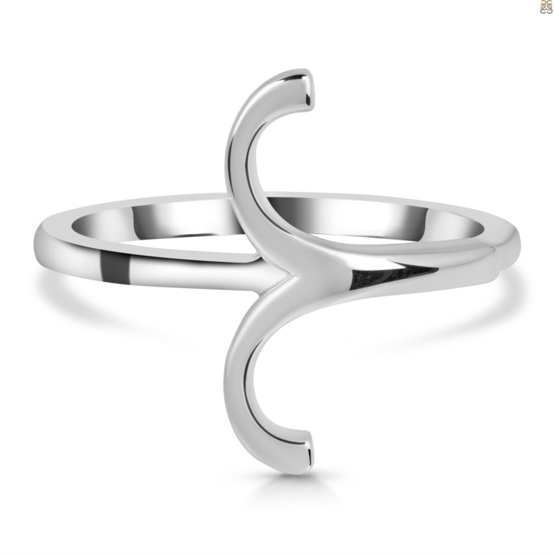 Aries Zodiac Plain Silver Jewelry Set PS-RDR-3098/RDE-1497/RDB-182/RDC-20.
