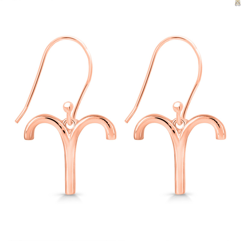 Aries Zodiac Plain Silver Jewelry Set PS-RDR-3098/RDE-1497/RDB-182/RDC-20.