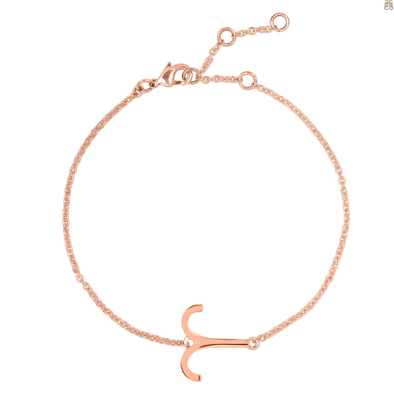 Aries Zodiac Plain Silver Jewelry Set PS-RDR-3098/RDE-1497/RDB-182/RDC-20.