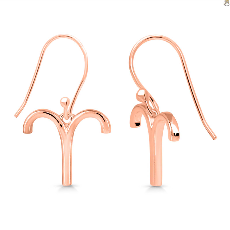 Aries Zodiac Plain Silver Jewelry Set PS-RDR-3098/RDE-1497/RDB-182/RDC-20.