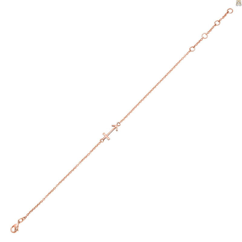 Sagittarius Zodiac Plain Silver Jewelry Set PS-RDR-3097/RDE-1505/RDB-190/RDC-28.