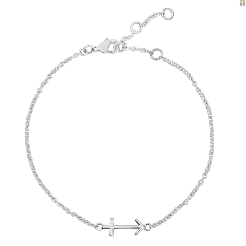 Sagittarius Zodiac Plain Silver Jewelry Set PS-RDR-3097/RDE-1505/RDB-190/RDC-28.