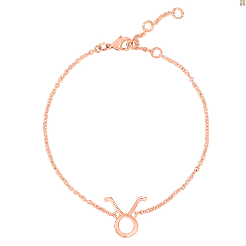 Taurus Zodiac Plain Silver Jewelry Set PS-RDR-3090/RDE-1498/RDB-183/RDC-21.