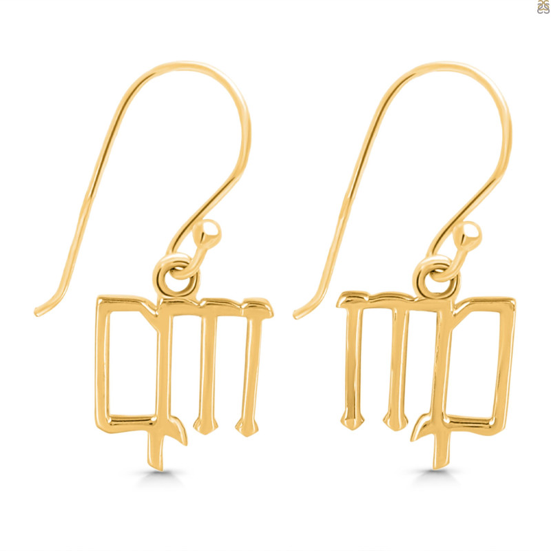 Virgo Zodiac Plain Silver Jewelry Set PS-RDR-3094/RDE-1502/RDB-187/RDC-25.