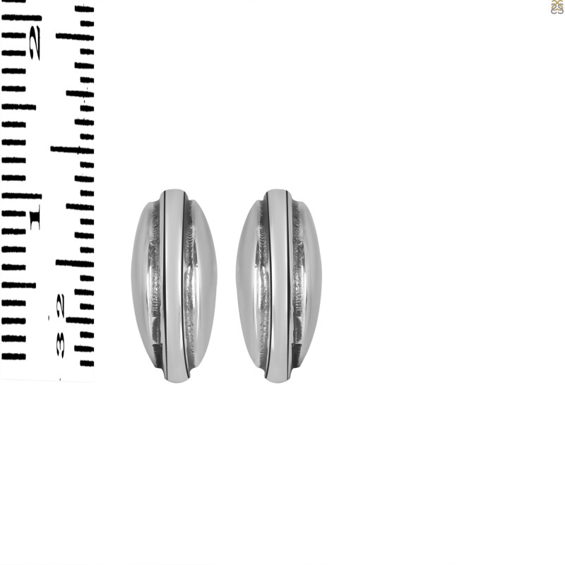 Plain Silver Stud Earring  PS-RDE-580.