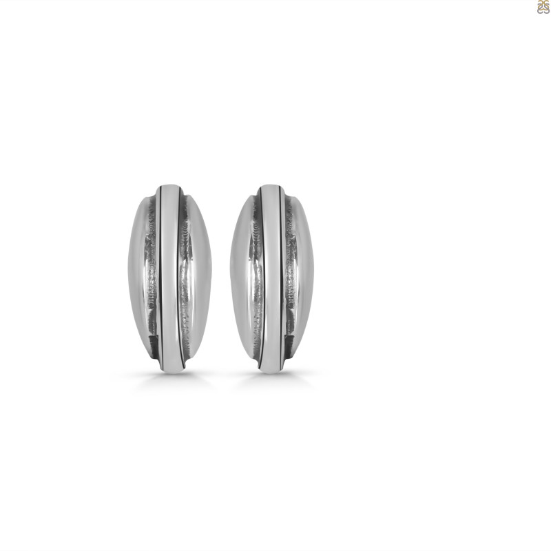Plain Silver Stud Earring  PS-RDE-580.