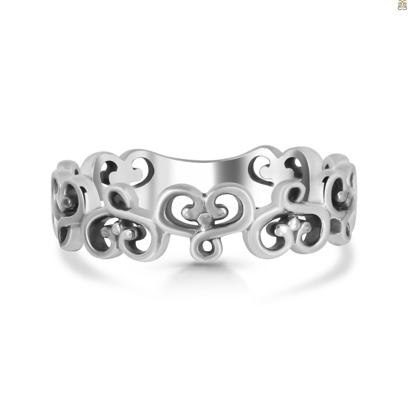 Plain Silver Band Ring PS-RDR-545.