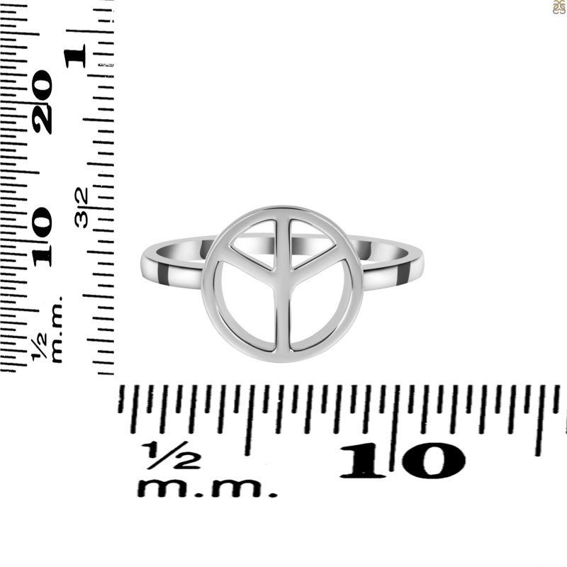 Plain Silver Ring PS-RDR-595.