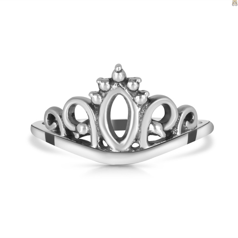 Plain Silver Tiara Ring PS-RDR-603.
