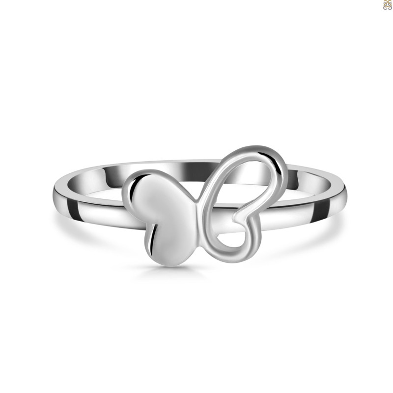 Plain Silver Butterfly Ring PS-RDR-668.