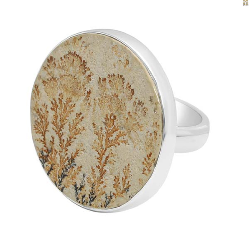 Psilomelane Dendrite Ring-R-Size-7 PSD-2-53