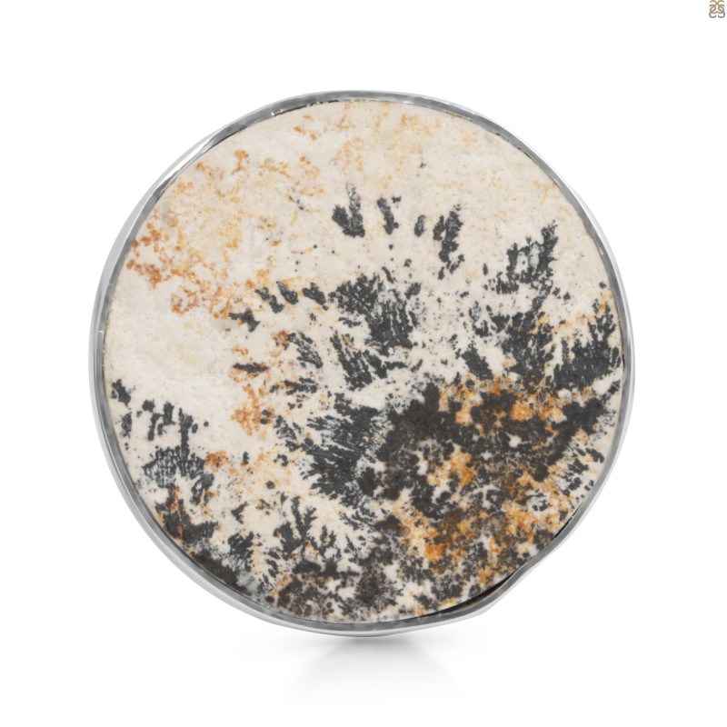 Psilomelane Dendrite Adjustable Ring-ADJ-R PSD-2-84