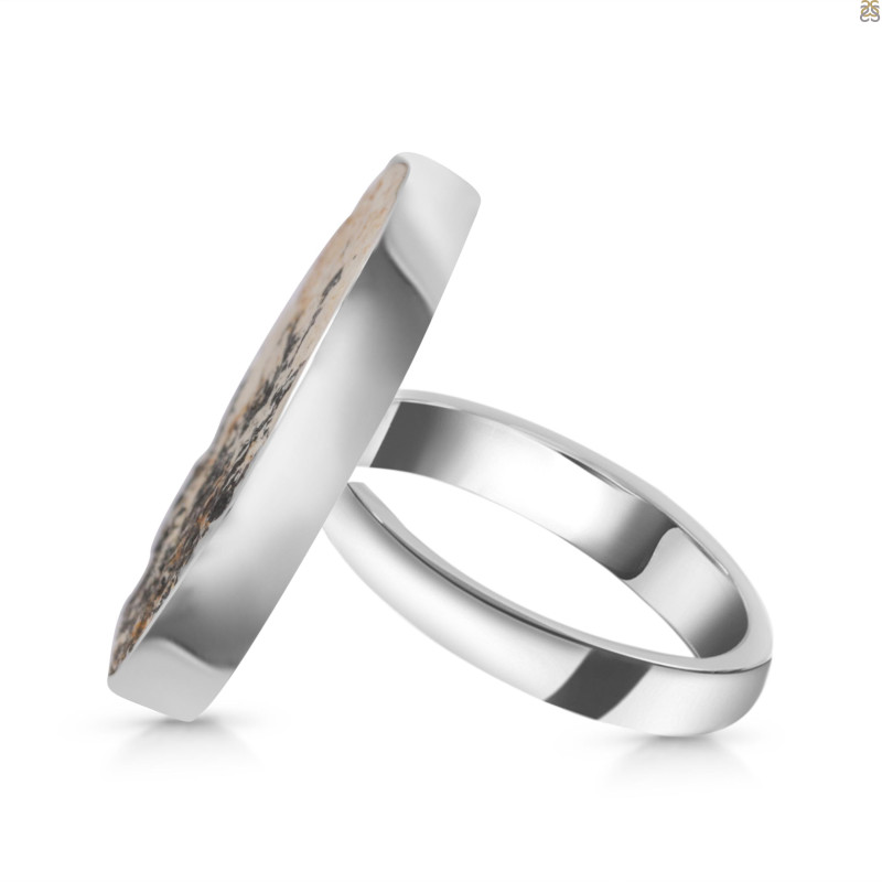 Psilomelane Dendrite Adjustable Ring-ADJ-R PSD-2-84