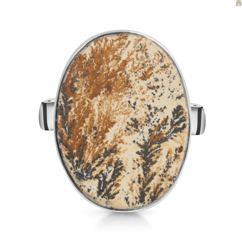 Psilomelane Dendrite Adjustable Ring-ADJ-R PSD-2-88