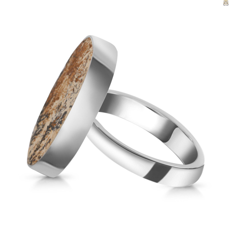 Psilomelane Dendrite Adjustable Ring-ADJ-R PSD-2-88